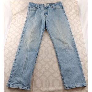 Levi's 505 Regular Fit Light Wash Denim Jeans Mens W36 L32‎